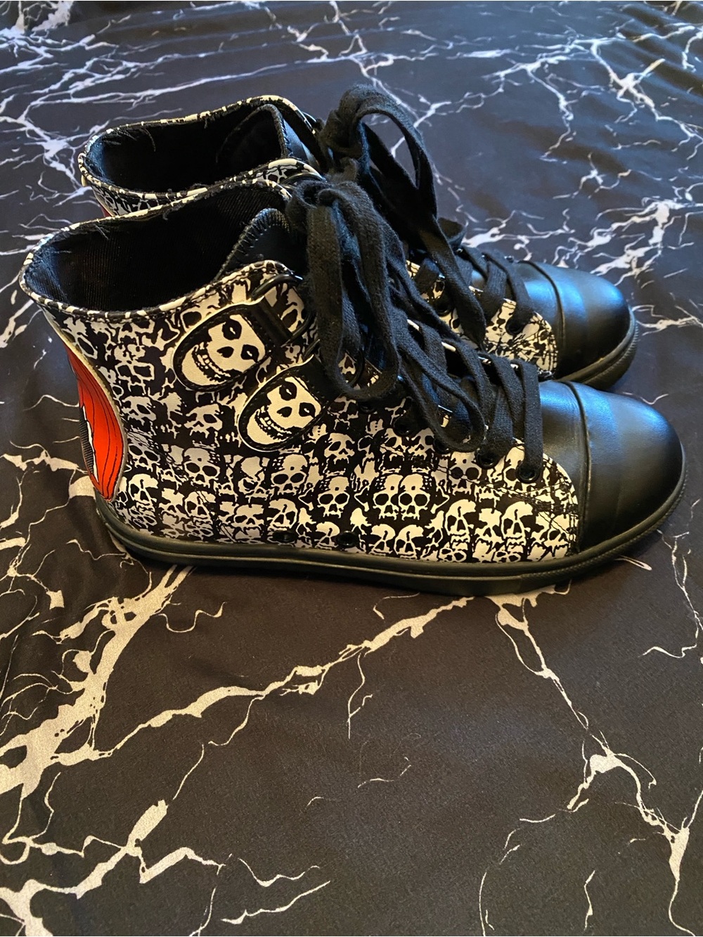 🎃 Misfits Skull & Halloween Pumpkin Strange Cvlt High Top Chelsea Sneakers